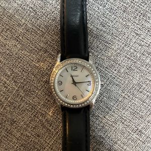 DKNY Watch Women's Black Leather Strap NY8370